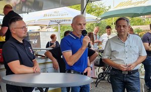 20260725 Biergarten Grußwort Bgn. Fred Jüngerich Andre Buhr Thomas Schmidt