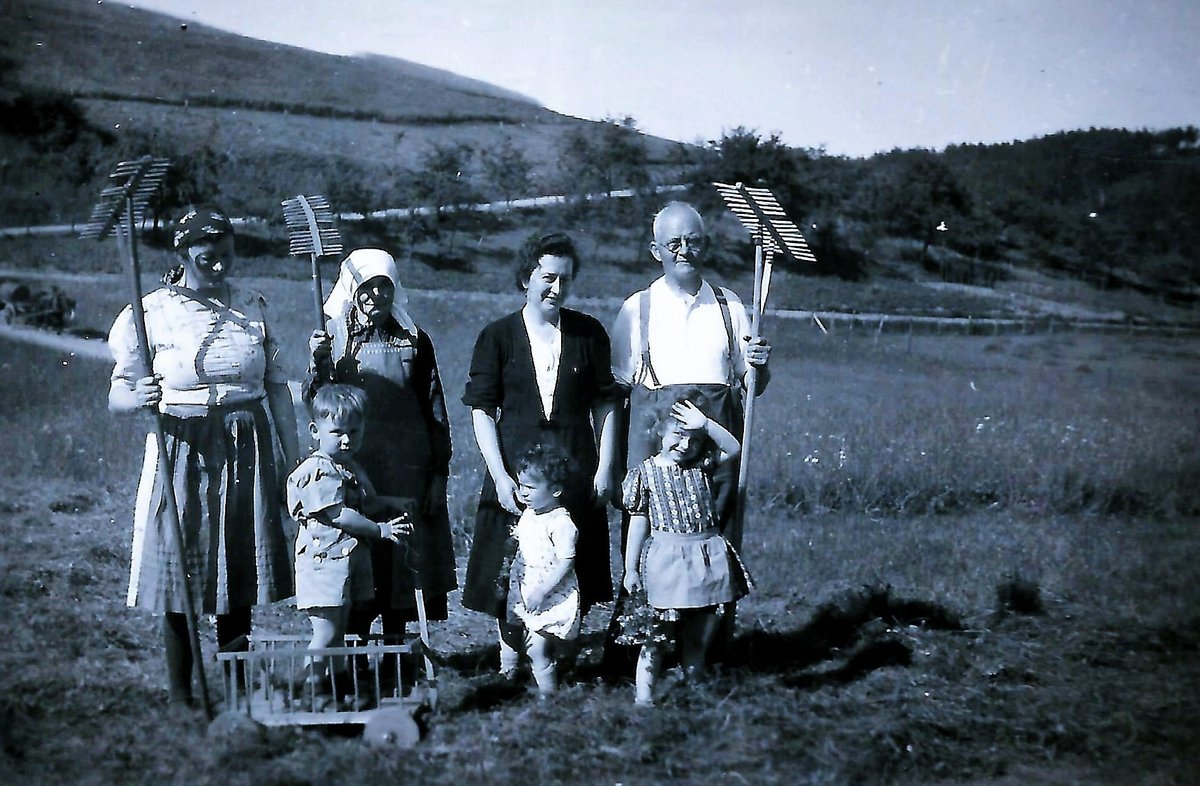 Landwi Heuernte Juli 1942 O Teineb Gerlinde Tabeling Heuernte 1942 in Obersteinebach