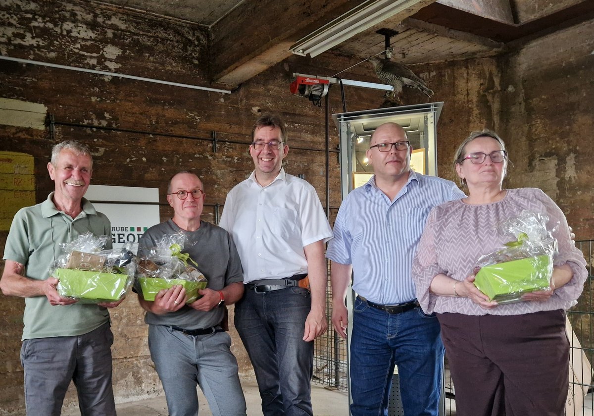20260630 Ehrungen + B I W Hans Jürgen Kalscheid Thomas Schäfer Olaf Meinhardt Thomas Schug Marion Schug