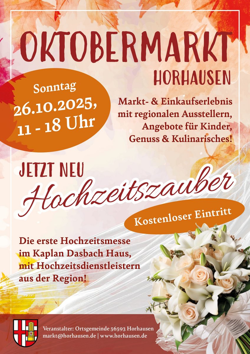 Plakat Oktobermarkt Hochzeitsmesse 2025